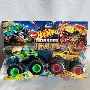 Buns Of Steel VS Fried Up 2 Pack Monster Trucks Hot Wheels Diecast 2023 New